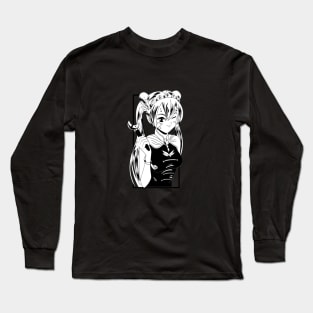 Anime Girl Wink - (No Text) Long Sleeve T-Shirt